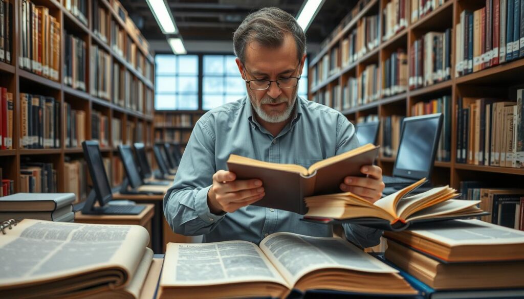 Badacz studiujący apokryfy - znaczenie ksiąg religijnych spoza kanonu biblii