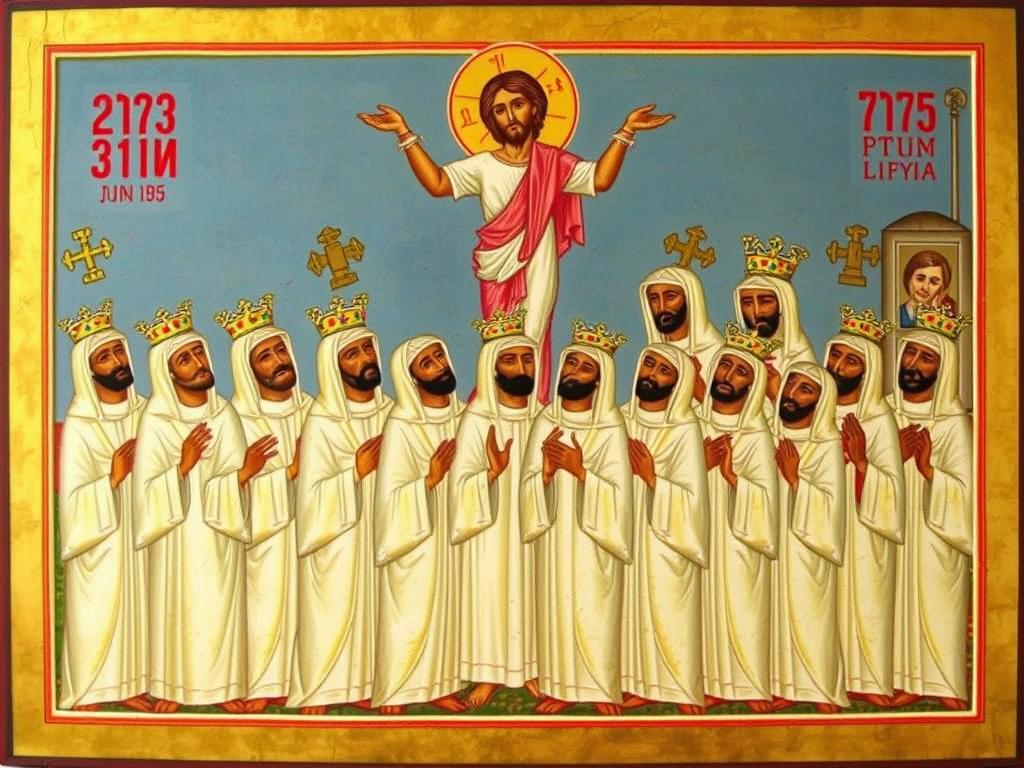 Ikona przedstawiająca 21 koptyjskich męczenników zabitych w Libii Ikona przedstawiająca 21 koptyjskich męczenników zabitych w Libii