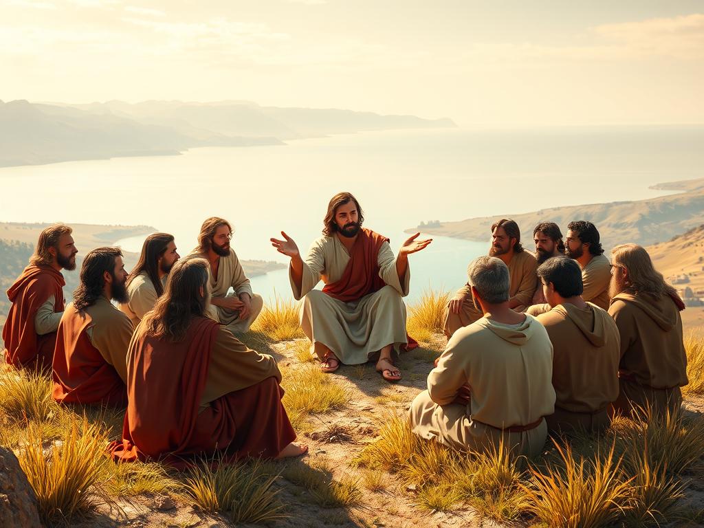 Jezus nauczający apostołów - kto założył kościół katolicki