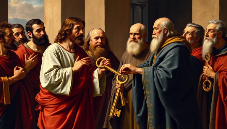 Jezus przekazujący klucze św. Piotrowi - kto założył kościół katolicki