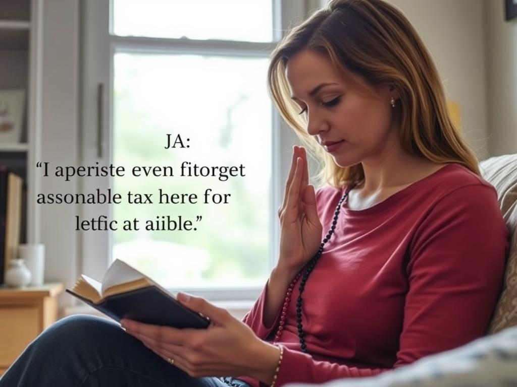 Osoba modląca się w domu podczas sytuacji wyjątkowej Osoba modląca się w domu podczas sytuacji wyjątkowej