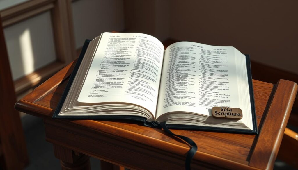 Protestancka Biblia z zasadą Sola Scriptura - święta księga protestantyzmu