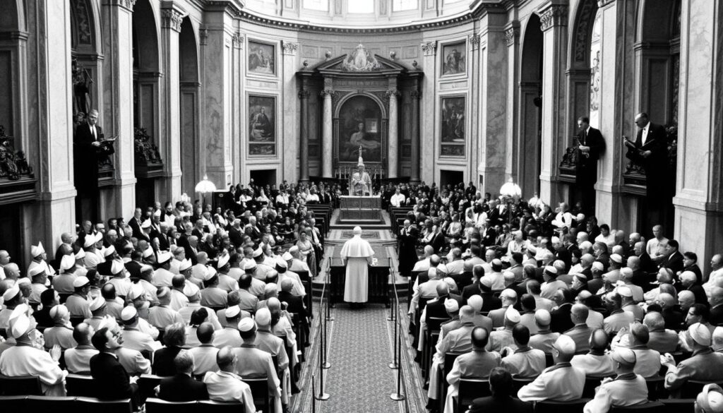 Sesja Soboru Watykańskiego II w Bazylice św. Piotra Sesja Soboru Watykańskiego II w Bazylice św. Piotra