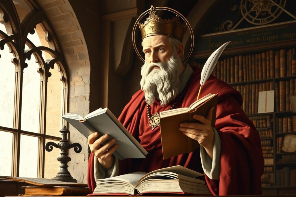 Święty Tomasz z Akwinu patron nauki modlitwą wspierający studentów